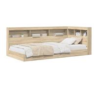 vidaXL Cama con Librero de Roble Sonoma 75x190 cm de Madera de Calidad