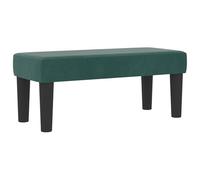 vidaXL Cama con Muelles con Colchón y Banco Verde Oscuro 80x200 cm Terciopelo