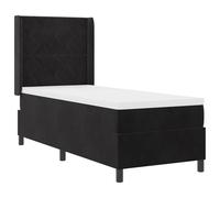 vidaXL Cama con Somier y Colchón LED Black 80x200 cm Terciopelo