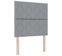 vidaXL Cama con somier y colchón, luz LED, Gris Claro, 100 x 200 cm de Tela