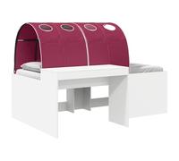 vidaXL Cama con Túnel 3 uds. Roble Artisian y Rojo