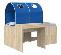 vidaXL Cama con Túnel 3 uds. Roble Sonoma y Azul Madera de ingeniería