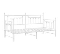 vidaXL Estructura de Cama día Cama Extra Blanca 90x190 cm de Acero