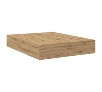 vidaXL Cama de Almacenamiento Artisan de Roble 140 x 190cm. Tiene Mucho Espacio, Dormitorio Principal. Muebles Elegantes, Minimalistas y Modernos Que ahorran Espacio, con un diseño
