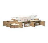 vidaXL Cama de Almacenamiento Artisan Oak 90x190 cm