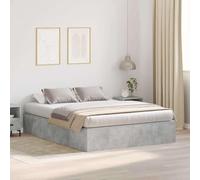 vidaXL Cama de Almacenamiento Gris Concreto 150 x 200cm. Tiene un diseño Moderno Dormitorio o la habitación de Invitados. Muebles Minimalistas Que ahorran Espacio, Son contemporáneo
