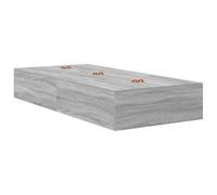 vidaXL Estructura de Cama Grey Sonoma para Colchón Individual | Madera Resistente | Muebles Modernos de Dormitorio con Cajones 200 X 80 cm | Diseño Que Ahorra Espacio | Soluciones Contemporáneas para