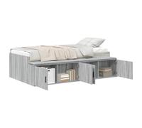 vidaXL Cama de Almacenamiento Marco Gris Sonoma 80x200 cm