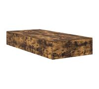 vidaXL Estructura de Cama de Almacenamiento Rústica Roble Ahumado 90 X 200 cm Muebles de Dormitorio de Madera Maciza Diseño Chido Solución Moderna para Adultos