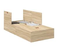 vidaXL Cama de Almacenamiento Sonoma Roble 90 x 190 cm con función integrada para Dormitorio. Diseño contemporáneo, fácil de Montar, Muebles Modernos y Minimalistas. Ahorra Espacio y es Funcional y
