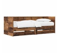 vidaXL Cama de día con cajón Madera Envejecida Madera de ingeniería, Estructura de Cama Moderna Rectangular, Ideal para Ahorrar Espacio, Muebles versátiles, Estilo Urbano y Descanso Chic