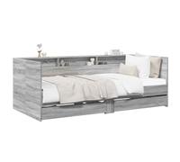 vidaXL Cama de día con cajón Sonoma Gris Madera de ingeniería, Estructura de Cama Moderna Rectangular, Ideal para Ahorrar Espacio, Muebles versátiles, Estilo Urbano y Descanso Chic