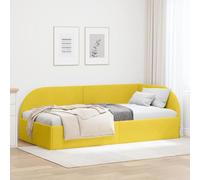 vidaXL Cama de Esquina Moderna de Terciopelo, Mueble de Dormitorio con Cabecero de Pared, Estilo Elegante y Lujoso