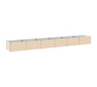 vidaXL Cama de Jardín Elevada Marfil 600 x 80 x 55 cm