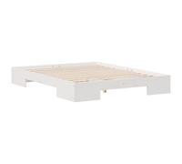 vidaXL Cama de madera de pino blanco 140 x 200 cm. Muebles para el dormitorio. Estilo moderno. Viene con acabado pintado. Textura suave. Diseño mate. Fácil de mantener. Tiene espacio de almacenamiento