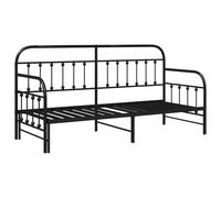vidaXL Estructura de diván Cama Nido Negra 75x190 cm de Acero