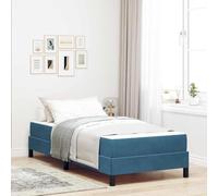 vidaXL Cama de muelles Forrada en Terciopelo de con colchón - Una opción Moderna y cómoda para Descansar, con un diseño Rectangular Lujoso.
