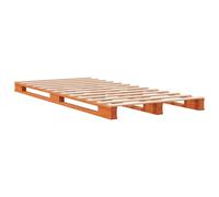 vidaXL Cama de palets Madera Maciza de Pino marrón Cera 90x200 cm