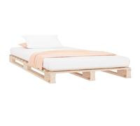 vidaXL Cama de Palets Somier Dormitorio Base Habitación Muebles Mobiliario Hogar Cuarto Descanso Madera Maciza de Pino 90x200 cm