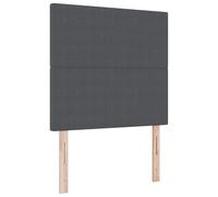 vidaXL Cama de Pana con cabecero Alto Ajustable Gris Oscuro Muebles de Dormitorio Moderno Material Suave Uso Interior Fijo a la Pared