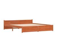 vidaXL Cama de Pino Macizo, Marco Moderno para el Dormitorio, Diseño Sólido, Ecológico, Minimalista, Conjunto Simple y Útil, Contemporáneo
