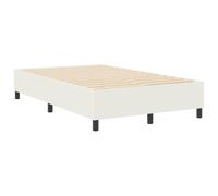 vidaXL Cama de Plataforma Crema 120 x 190 cm Tela de Pana, Cama Rectangular Moderna, Marco Minimalista, Madera Resistente, Soporte cómodo, diseño ahorrador de Espacio
