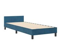 vidaXL Cama de Terciopelo Azul Oscuro 80 x 200 cm con Botones de Cristal. Es Elegante, Resistente a la decoloración y Tiene un diseño Moderno Ideal para tu Dormitorio. Es una solución cómoda para de