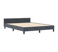vidaXL Marco de cama gris oscuro 140x190 cm terciopelo