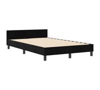 vidaXL Estructura de Cama de Terciopelo con Cabecera Moderno Tapizado Doble Amplio Almacenamiento Inferior Acabado Negro Listones de Contrachapado Adecuado Para Colchón de 120X190 cm | Montaje Requeri