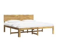 vidaXL Cama Doble con cabecero Rostock Blanco 200 x 200 cm