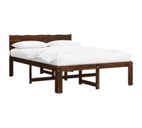 vidaXL Cama Doble con cabecero Rostock Marrón Oscuro 120 x 200 cm