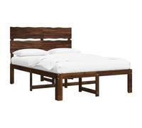 vidaXL Cama Doble con cabecero Rostock Marrón Oscuro 160 x 200 cm