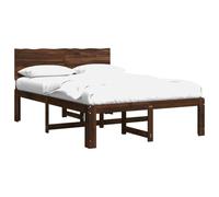 vidaXL Cama Doble con cabecero Rostock Marrón Oscuro 160 x 200 cm