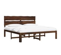 vidaXL Cama Doble con cabecero Rostock Marrón Oscuro 180 x 200 cm
