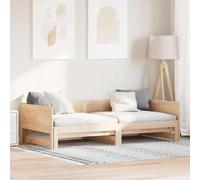 vidaXL Cama Doble Plegable 180 x 200 cm de Madera Maciza de Pino, Diseño Minimalista para Ahorrar Espacio, Fácil de Montar, Convertible y Multifuncional para Huéspedes, Muebles Modernos para tu Casa