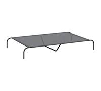 vidaXL Cama elevada para perros gris 150x90x20 cm textilene y acero