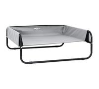 vidaXL Cama elevada para perros gris claro S Oxford tela y acero
