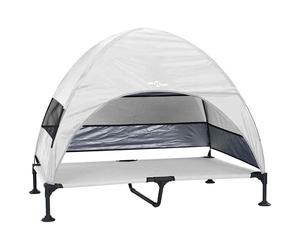 vidaXL Cama Elevada para Perros Manual Gris plata 127 x 81 x 108 cm