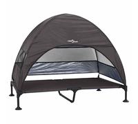 vidaXL Cama Elevada para Perros Marrón 127 x 81 x 108 cm Tela y acero