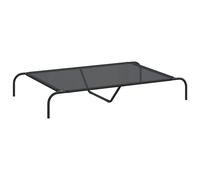 vidaXL Cama elevada para Perros Negra 130x80x20 cm textilene y Acero, Cama elevada para Perros, Cama para Perros para Exteriores, Cama refrescante para Perros