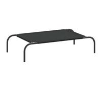 vidaXL Cama elevada para perros negra tela Oxford y acero