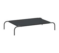 vidaXL Cama elevada para perros negra tela Oxford y acero