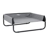 vidaXL Cama para perros elevada gris claro L de tela Oxford y acero