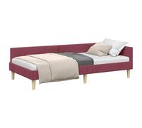 vidaXL Cama Esquinera de Poliéster con Cabecero Ajustable, Moderna y Elegante, Estructura Transpirable para el Dormitorio