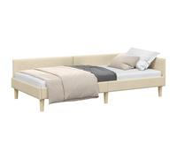 vidaXL Cama Esquinera de Poliéster con Cabecero Ajustable, Moderna y Elegante. Tiene una Estructura transpirante Ideal para el Dormitorio.