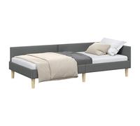 vidaXL Cama Esquinera de Poliéster Ingenierizado, Moderna y Elegante con Cabecera Ajustable y Transpirable, Ideal para un Dormitorio Contemporáneo