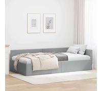 vidaXL Cama esquinera moderna ajustable de - Muebles para el dormitorio, solución de sueño, contemporáneo, elegante y funcional para interiores