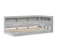 vidaXL Cama Estantería Gris Sonoma 75 x 190 cm de Madera Engineered, Diseño Minimalista, Amplio Almacenamiento, Uso Interior, Ahorra Espacio, Muebles Modernos para el Dormitorio, Compactos e Innovad