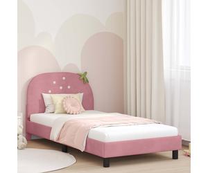 vidaXL Cama Estructura de cama Cama de terciopelo Cama Rectangular Cama de Interior Soporte para colchón Cama de madera de ingeniería Cama con Base de Listones Muebles de Cama Estructura para dormir