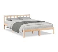 vidaXL Cama extralarga sin colchón Madera Maciza de Pino 140x210 cm, Marco de Cama, Cama, Muebles de Dormitorio, Marcos de Cama, Cama Doble